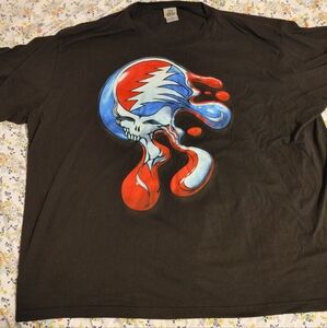 Grateful Dead - Melting Steal Your Face 5XL Liquid Blue T-shirt.